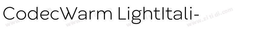 CodecWarm LightItali字体转换